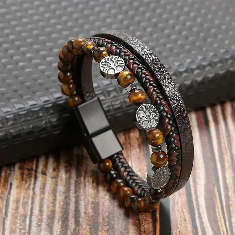Signature Leather Braided Bracelet