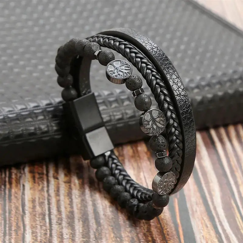 Signature Leather Braided Bracelet