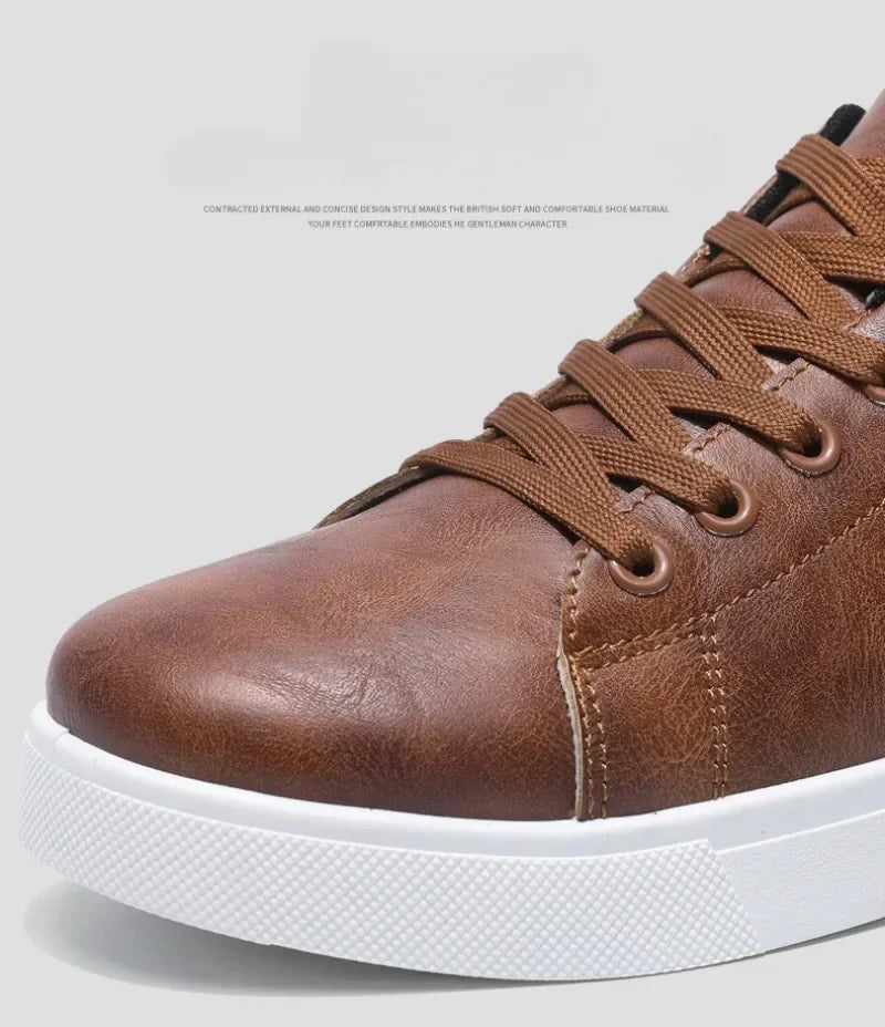 Signature Smart Casual Leather Sneakers for Men