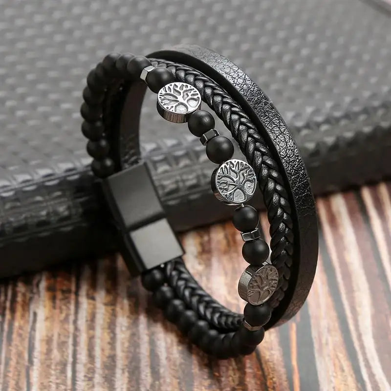 Signature Leather Braided Bracelet