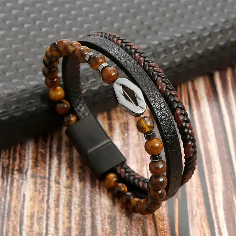 Signature Leather Braided Bracelet