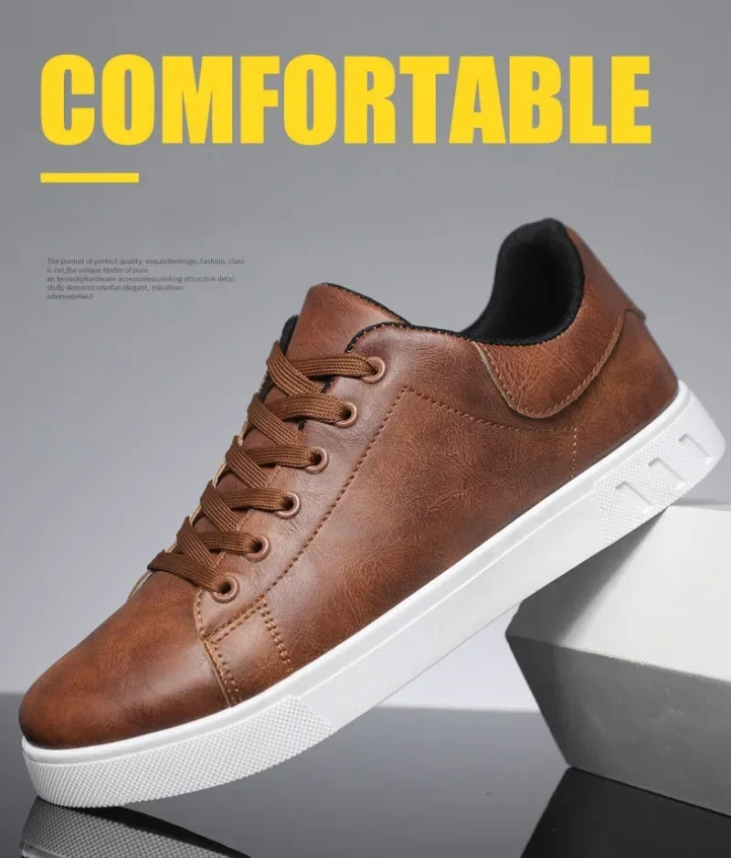 Signature Smart Casual Leather Sneakers for Men