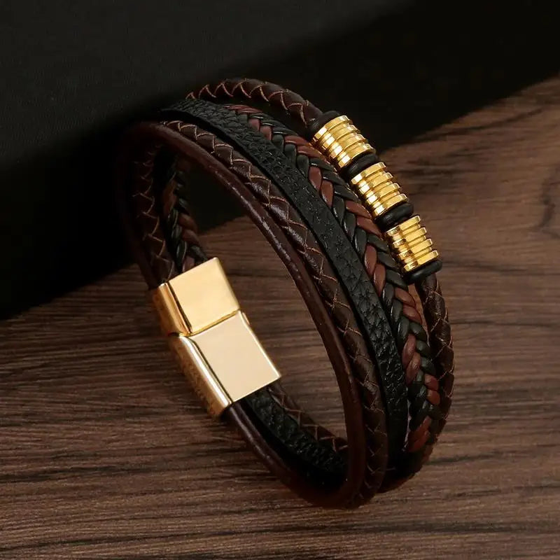 Signature Leather Braided Bracelet