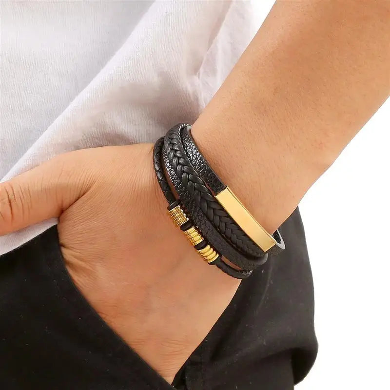 Signature Leather Braided Bracelet