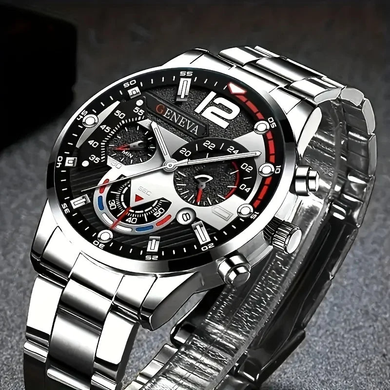 Signature Executive Watch & Bracelet Luxury Gift Set