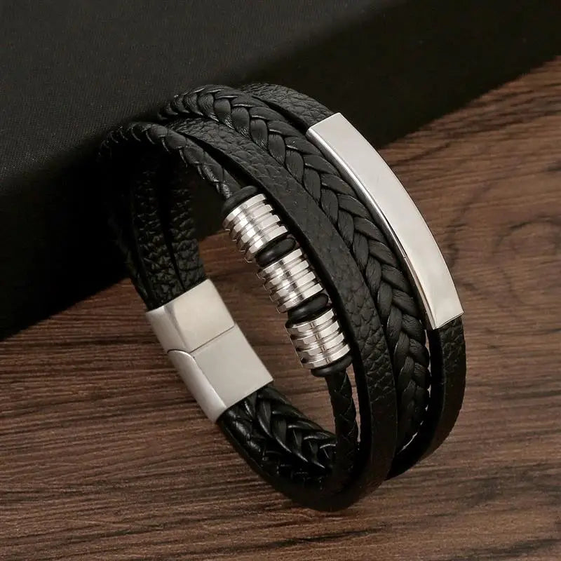 Signature Leather Braided Bracelet
