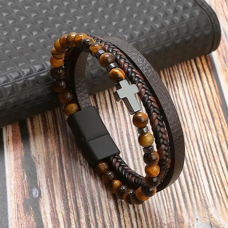 Signature Leather Braided Bracelet