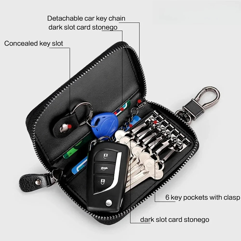 Signature Genuine Leather Key Organizer