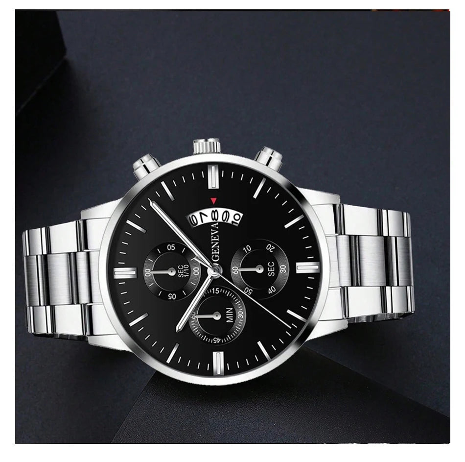 Signature Sterling Watch & Chain Executive Combo