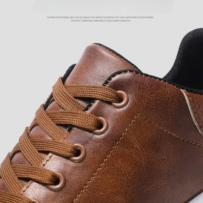 Signature Smart Casual Leather Sneakers for Men