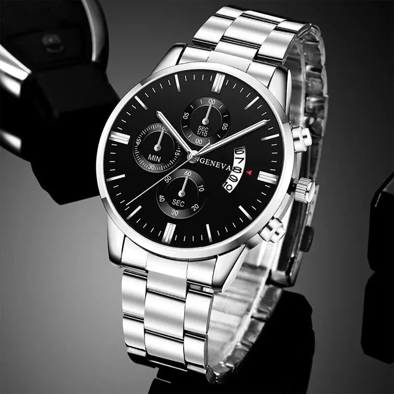 Signature Sterling Watch & Chain Executive Combo