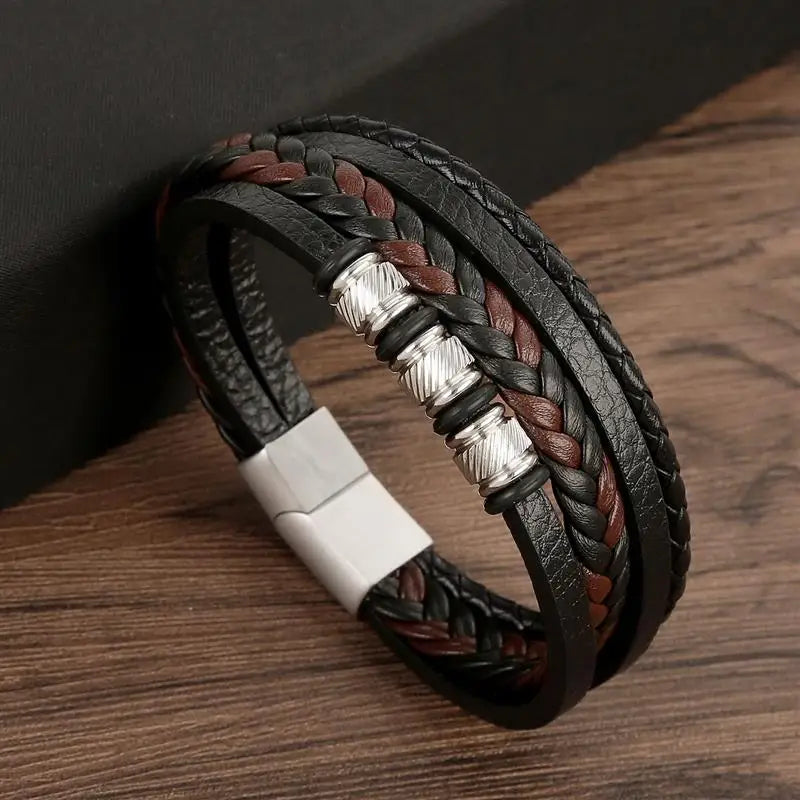 Signature Leather Braided Bracelet