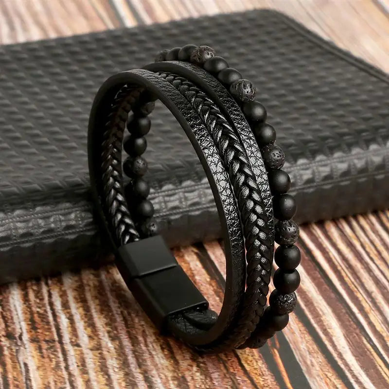 Signature Leather Braided Bracelet