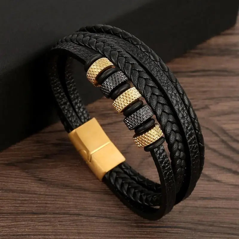 Signature Leather Braided Bracelet