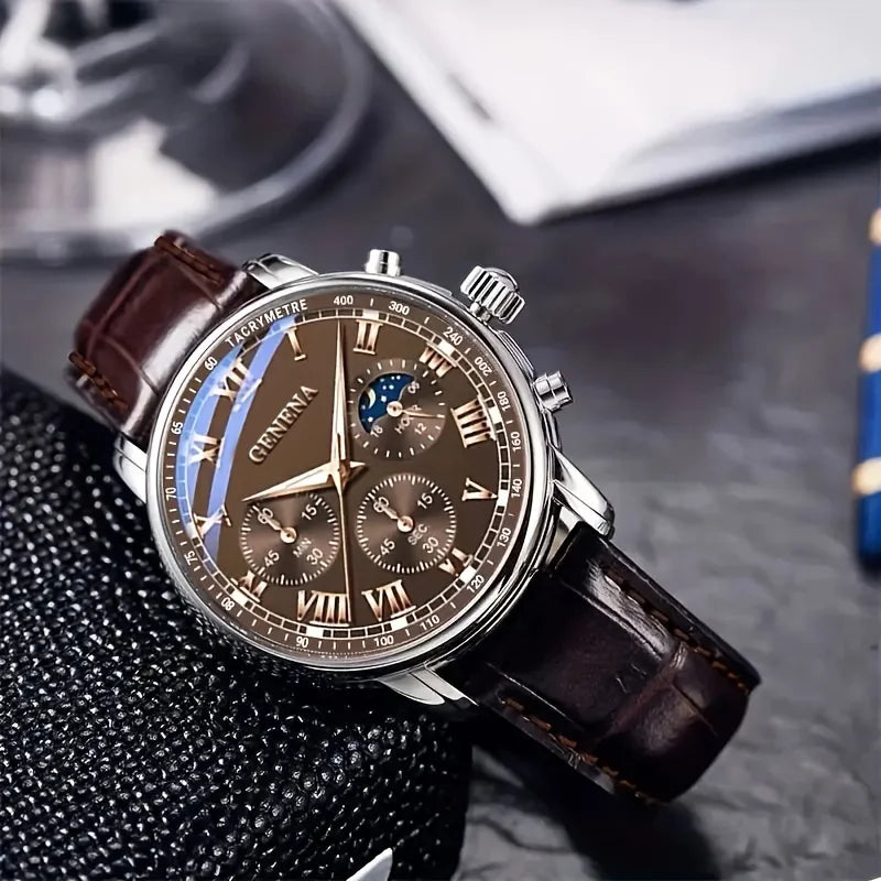Signature Heritage Leather Chronograph