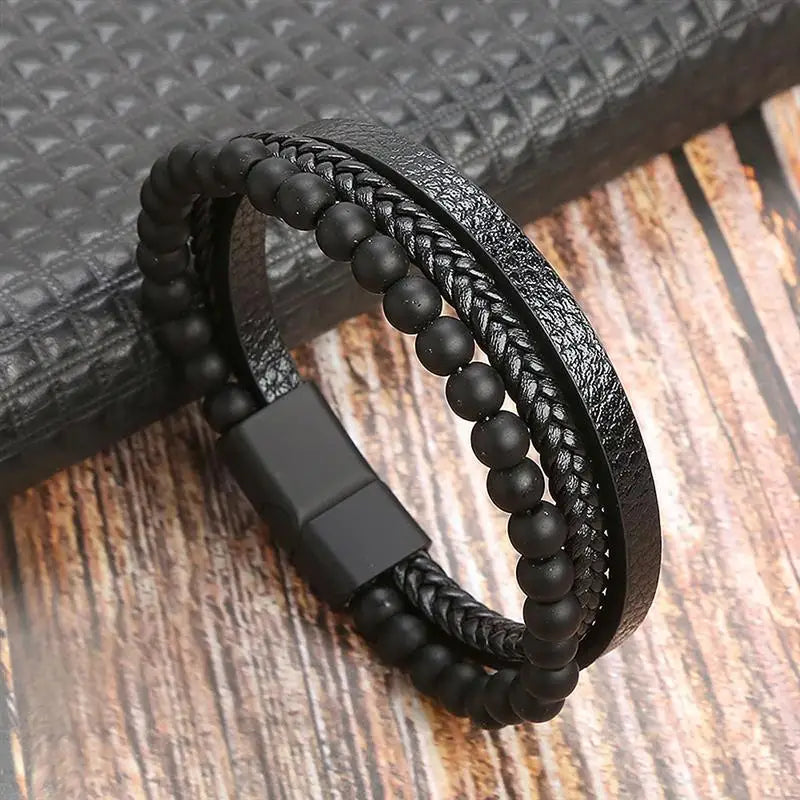 Signature Leather Braided Bracelet