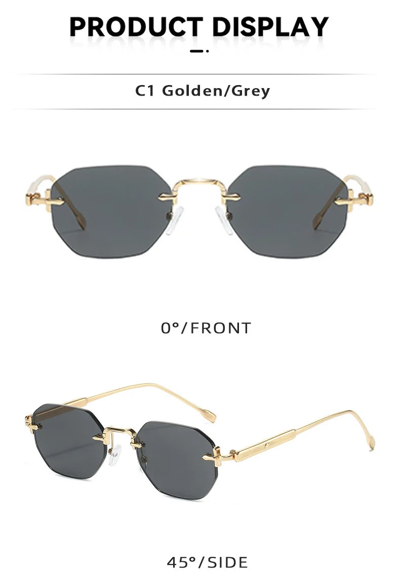 Signature Neo-Classic Rimless Sunglasses