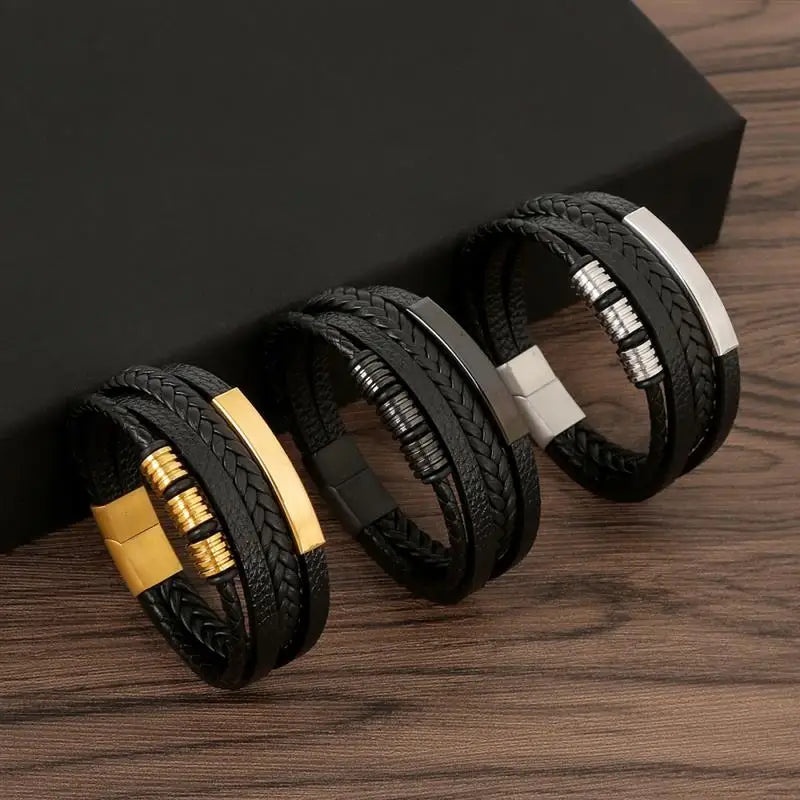 Signature Leather Braided Bracelet