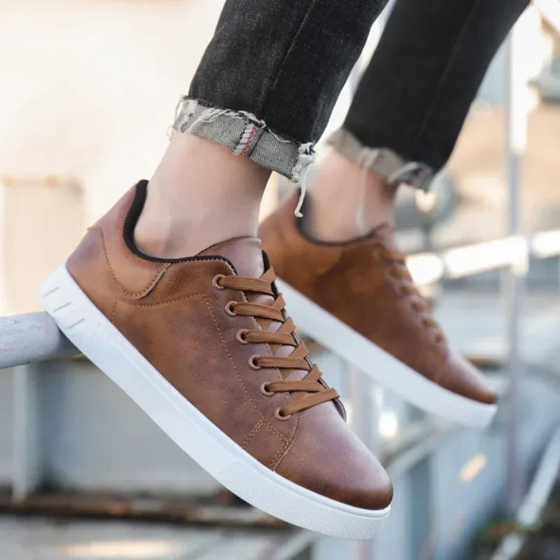 Signature Smart Casual Leather Sneakers for Men
