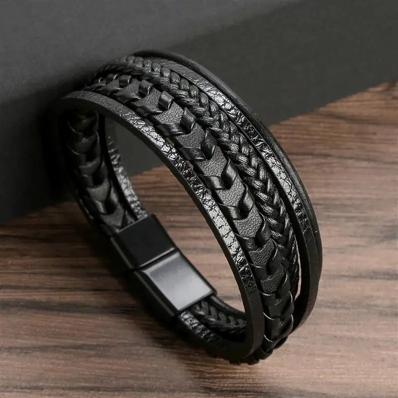 Signature Leather Braided Bracelet