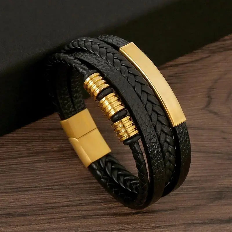 Signature Leather Braided Bracelet
